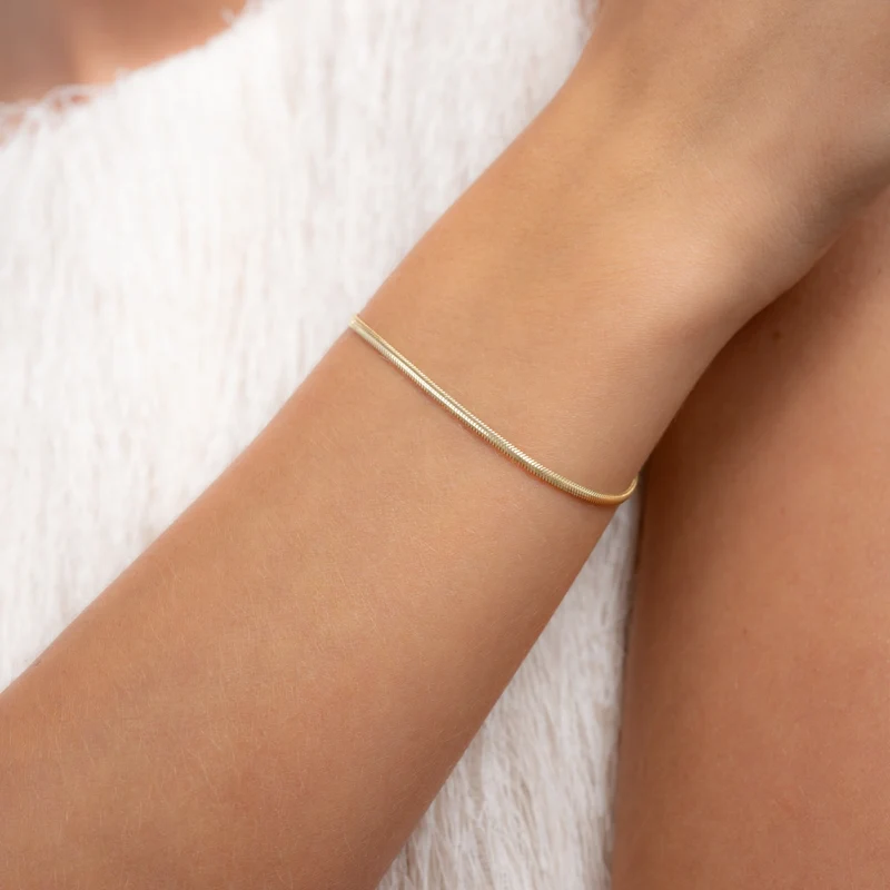 Isabel Bernard Aidee Leontine 14 Karaat Gouden Snake Armband IB320155