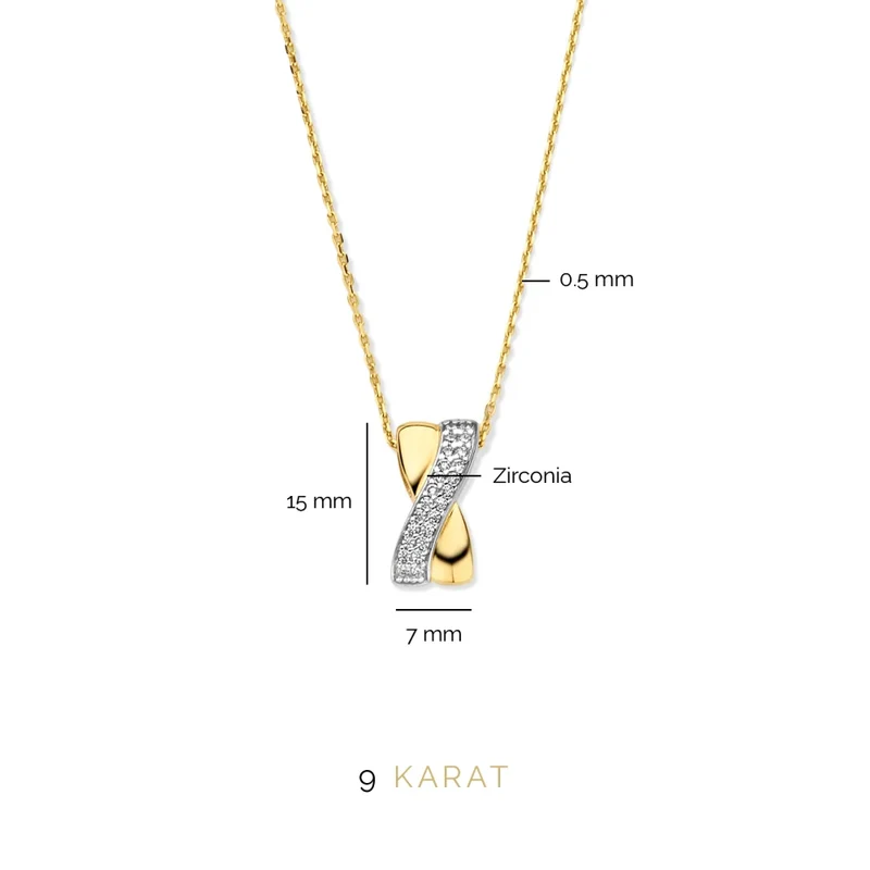 Beloro Jewels Monte Napoleone Stella 9 Karaat Ketting BO340030