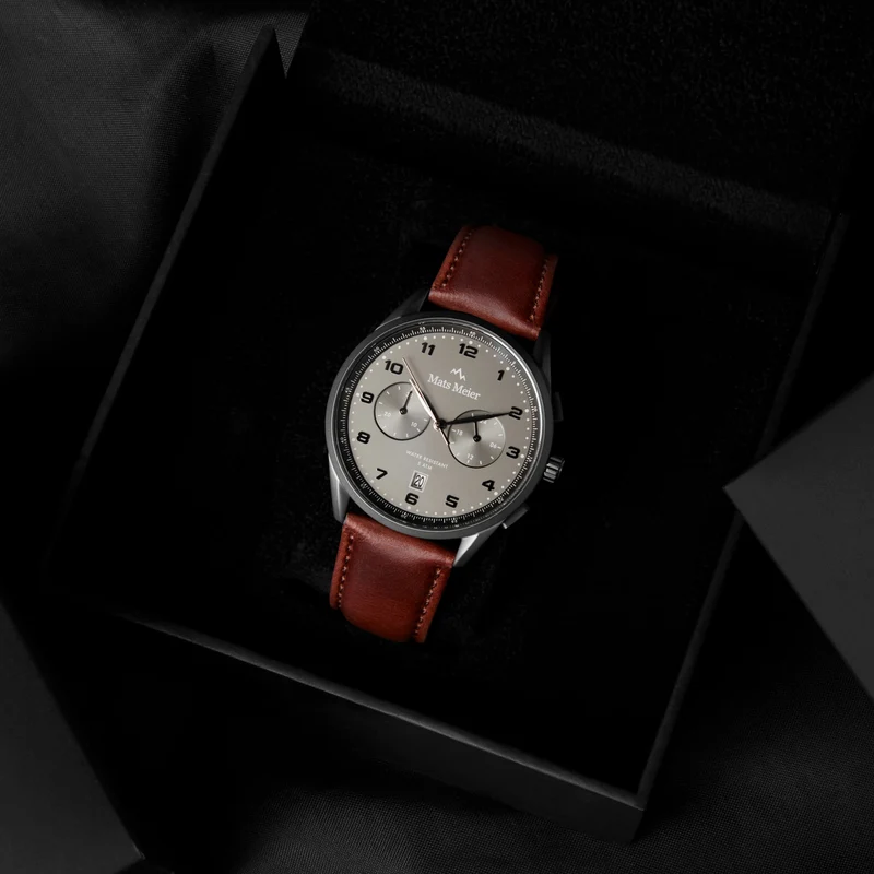Mats Meier Mont Vélan Chrono Grijs/Bruine Horloge MM10005