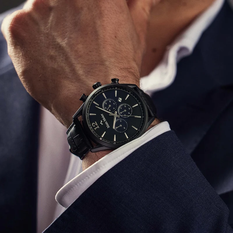 Mats Meier Grand Cornier Chrono Mat Zwart Horloge MM00102