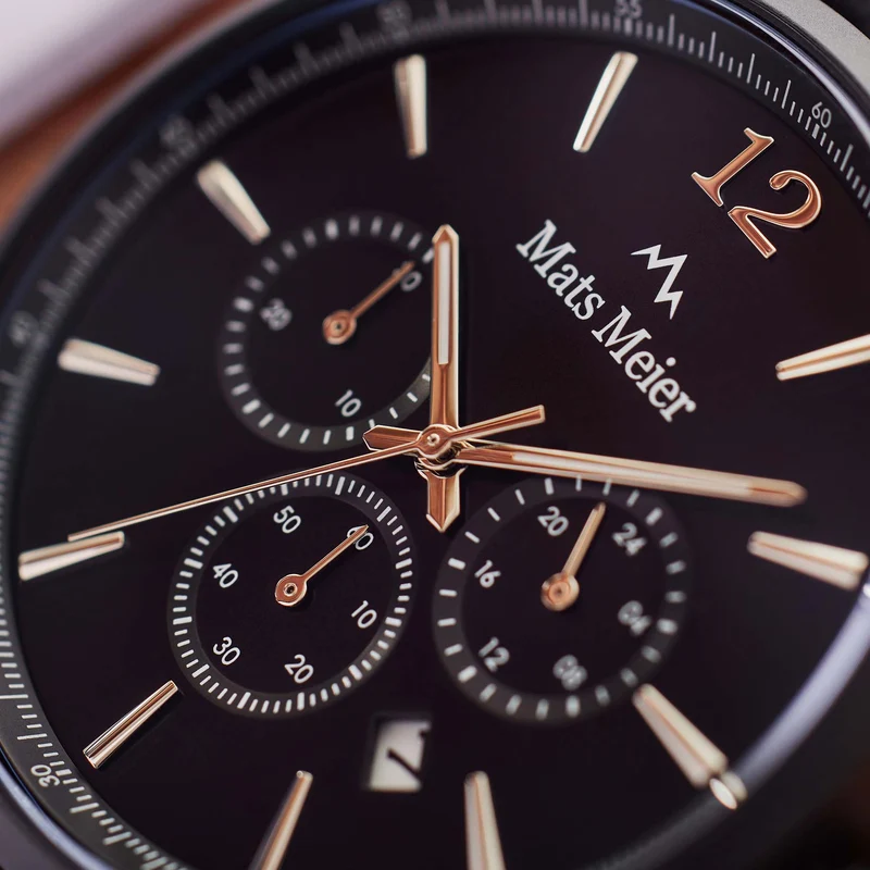 Mats Meier Grand Cornier Chrono Mat Zwart Horloge MM00102