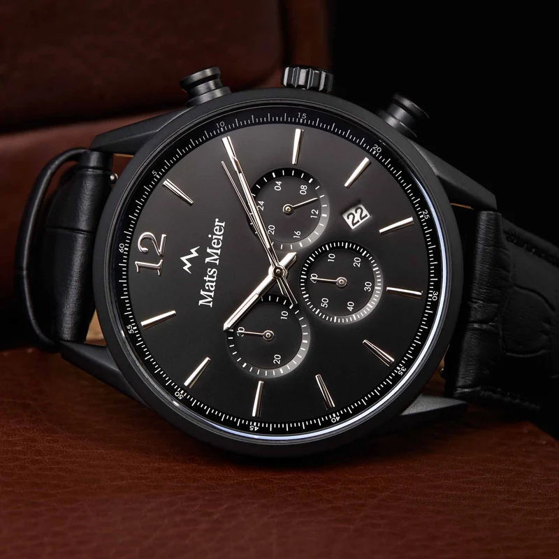 Mats Meier Grand Cornier Chrono Mat Zwart Horloge MM00102