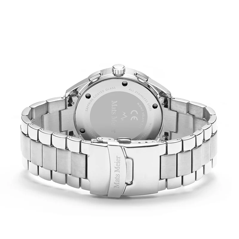 Mats Meier Mont Vélan Chrono Zwart/Zilverkleurig horloge MM10004