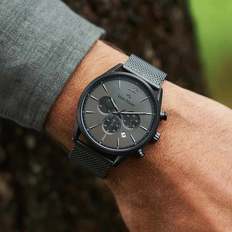 Mats Meier Grand Cornier Chrono Gunmetal Horloge MM00125