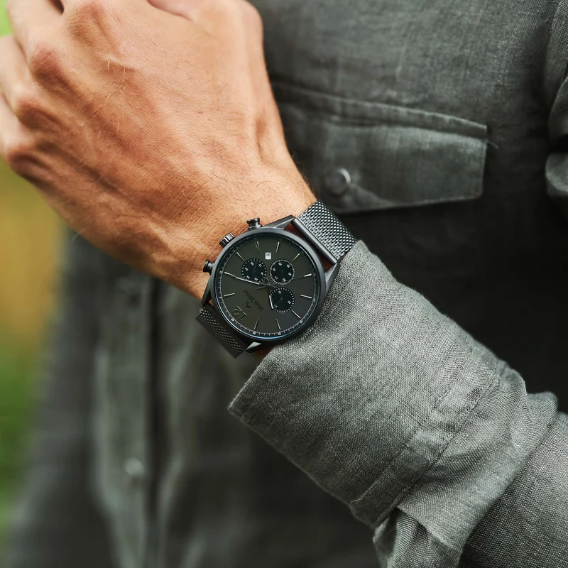 Mats Meier Grand Cornier Chrono Gunmetal Horloge MM00125