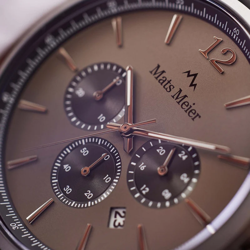Mats Meier Grand Cornier Chrono Gunmetal Horloge MM00125