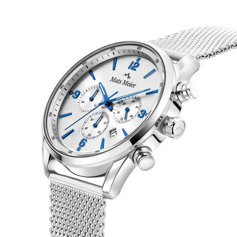 Mats Meier Grand Cornier Chronograaf Herenhorloge Zilverkleurig MM00135