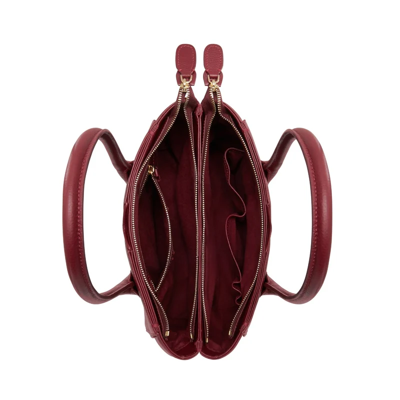 Isabel Bernard Honoré Cloe Midi Bordeaux Kalfsleren Handtas IB25082-052