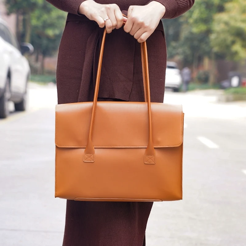 Bolso para portátil de cuero vegano VINTAGE