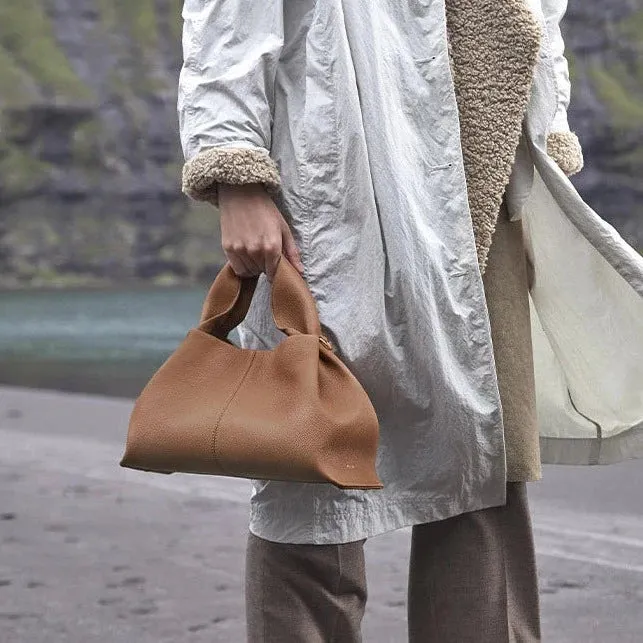 VINTAGE Bolso grande de cuero vegano / Bandolera