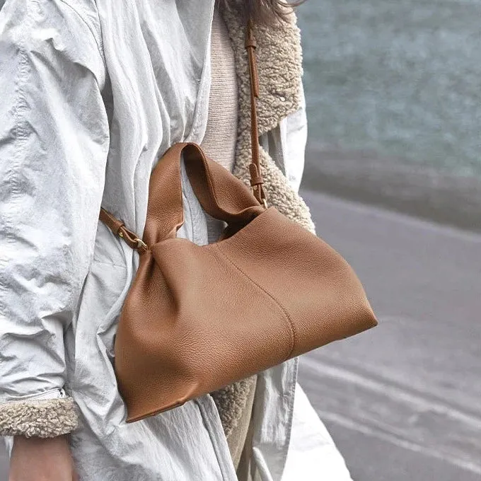 VINTAGE Bolso grande de cuero vegano / Bandolera
