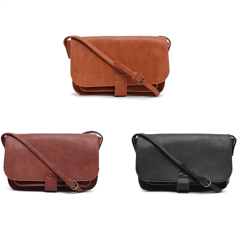 CEZIRA Bolso bandolera de cuero vegano de estilo vintage