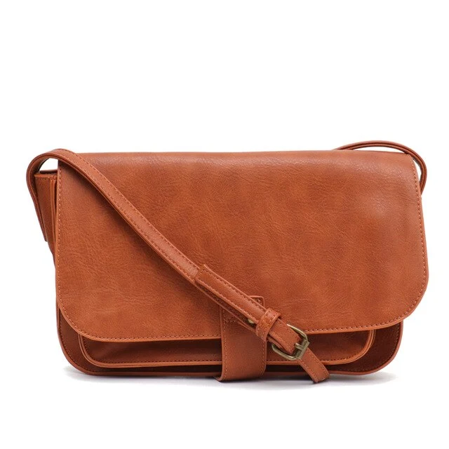 CEZIRA Bolso bandolera de cuero vegano de estilo vintage