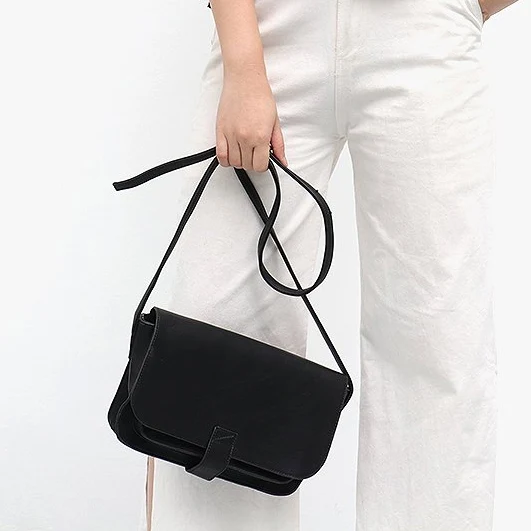 CEZIRA Bolso bandolera de cuero vegano de estilo vintage