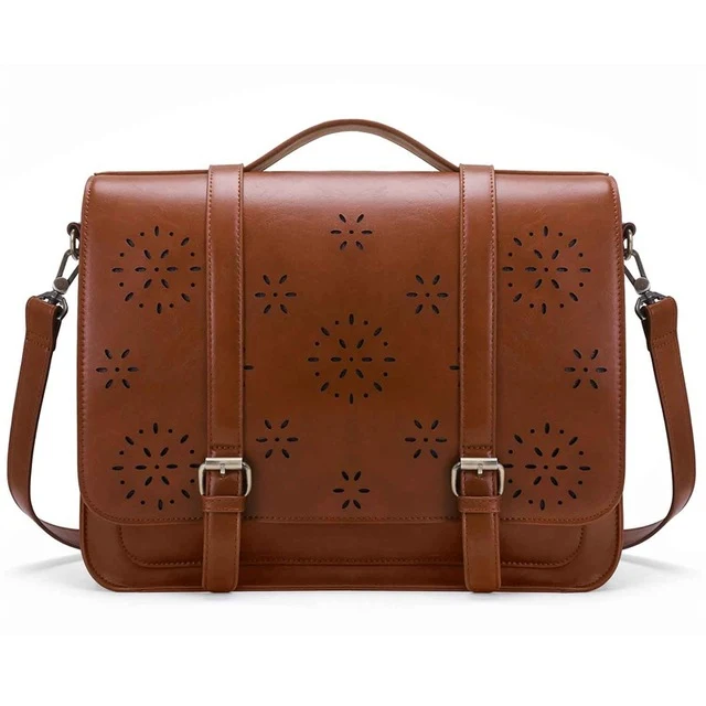 Bolso / maletín / mochila para portátil con estampado de flores de cuero vegano ECOSUSI