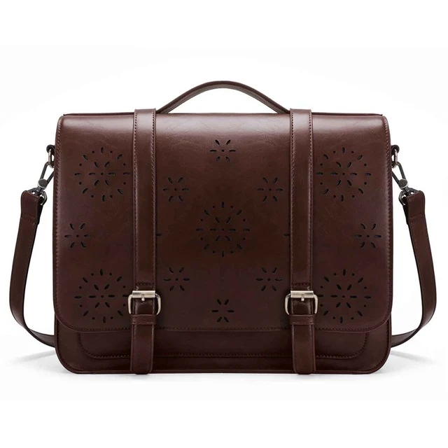 Bolso / maletín / mochila para portátil con estampado de flores de cuero vegano ECOSUSI