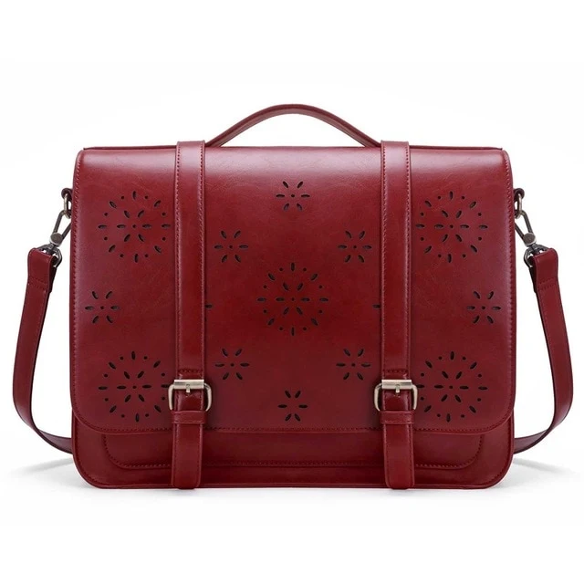 Bolso / maletín / mochila para portátil con estampado de flores de cuero vegano ECOSUSI