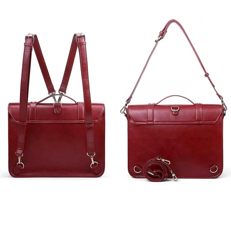 Bolso / maletín / mochila para portátil con estampado de flores de cuero vegano ECOSUSI
