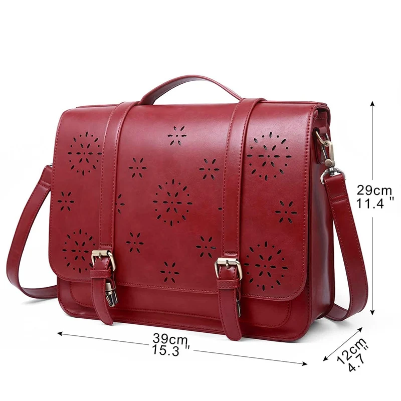 Bolso / maletín / mochila para portátil con estampado de flores de cuero vegano ECOSUSI