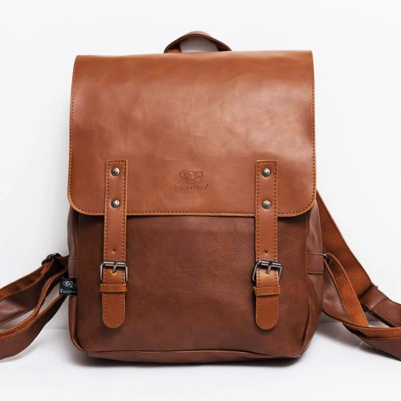 THREE BOX Mochila doble de cuero vegano