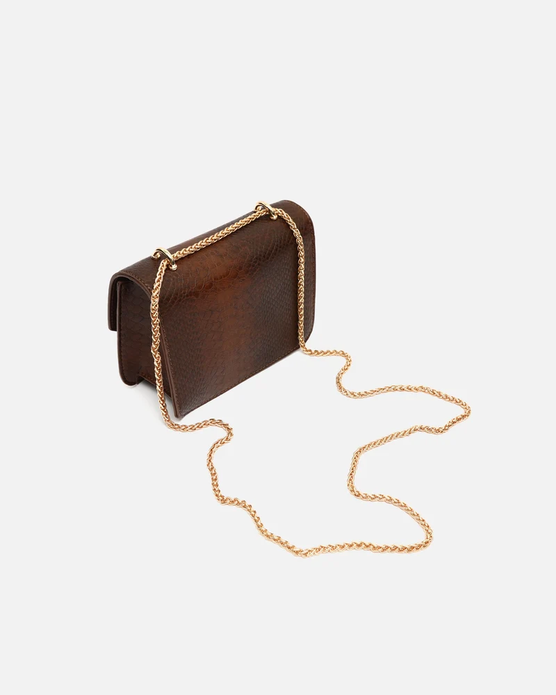 Viela bolso de fiesta pequeño con solapa y estampado animal print