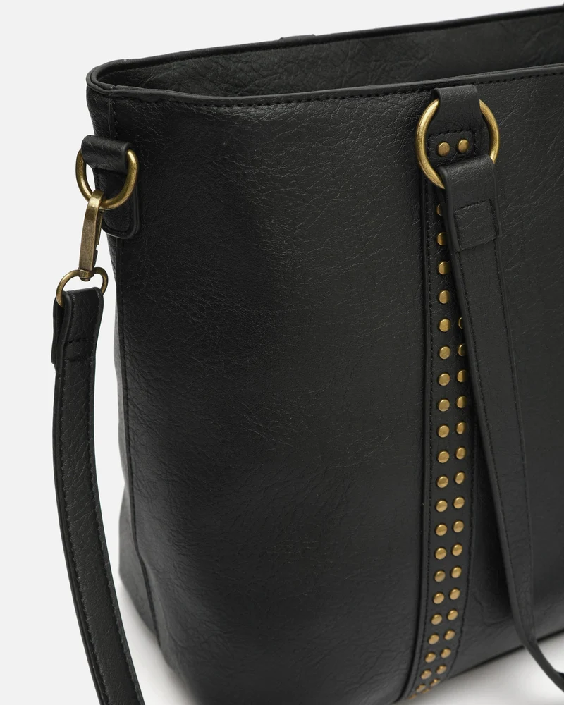 Mampini bolso shopper grande con asa bandolera extraíble y detalles metálicos