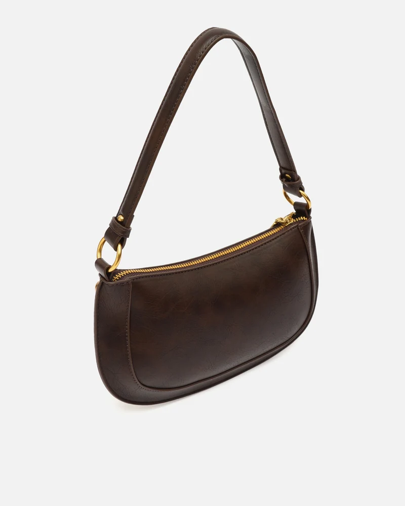 Maden bolso de hombro pequeño con detalles metálicos