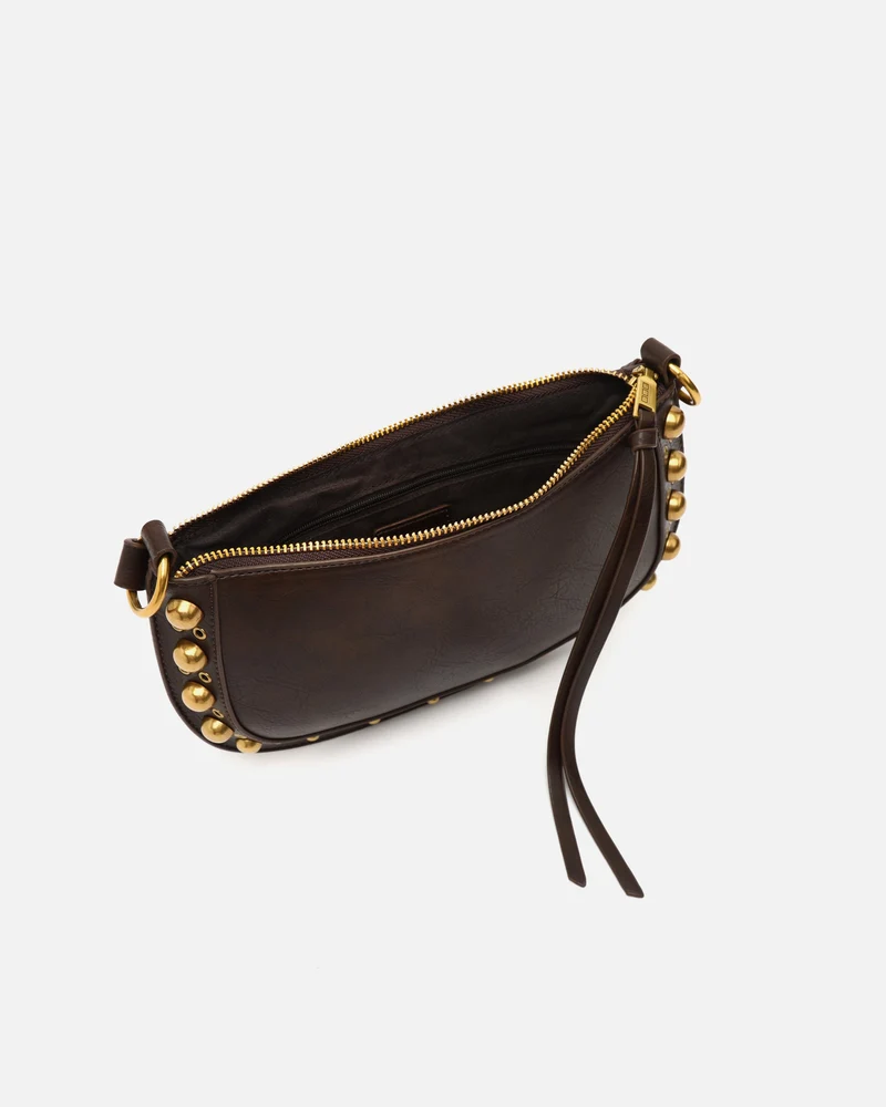 Maden bolso de hombro pequeño con detalles metálicos