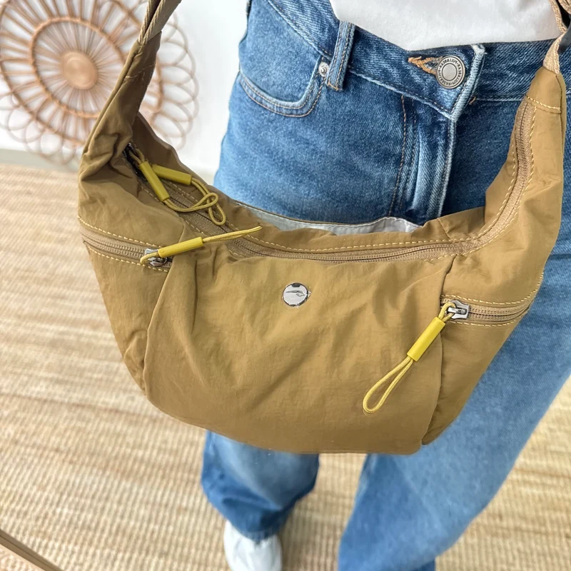 Bandolera nylon camel