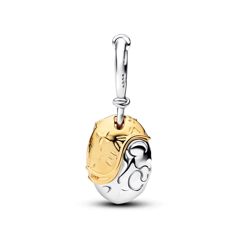 Pandora Disney Verguld 0.012 ct TW Lab-Grown Diamond Disney Prinsessen Moana Hart of Te Fiti Hangende Bedel 764385C01