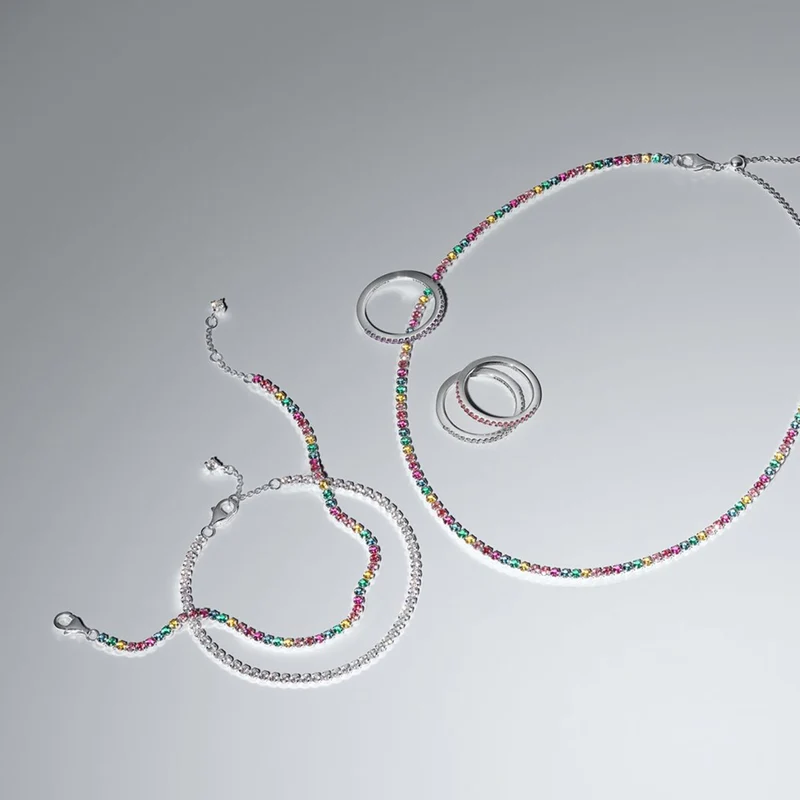 Pandora Timeless Regenboog Tennis Ketting 394648C01-40