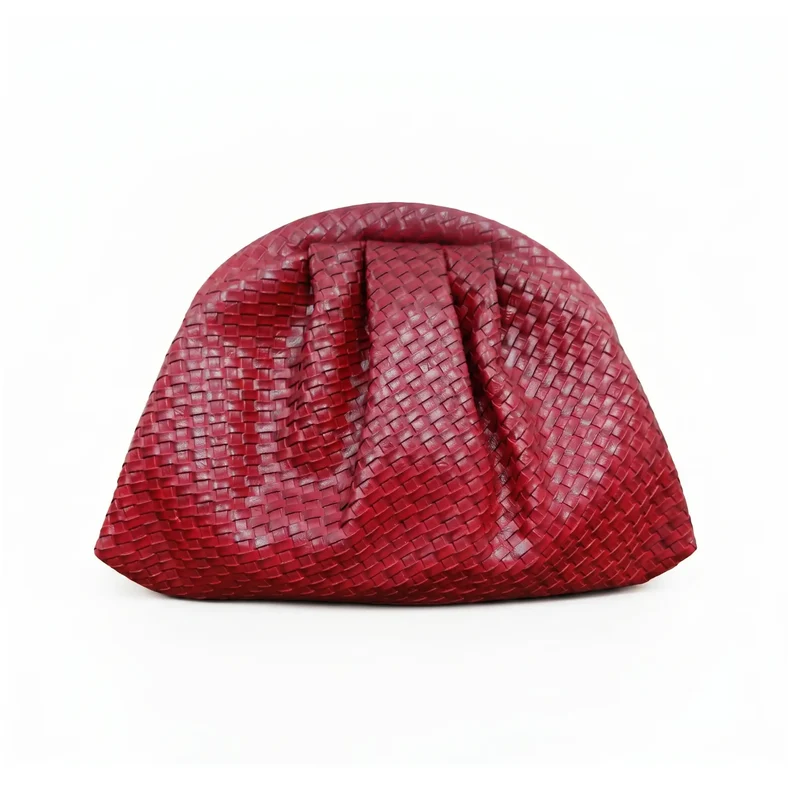 Bolso Nube Trenzado Rojo