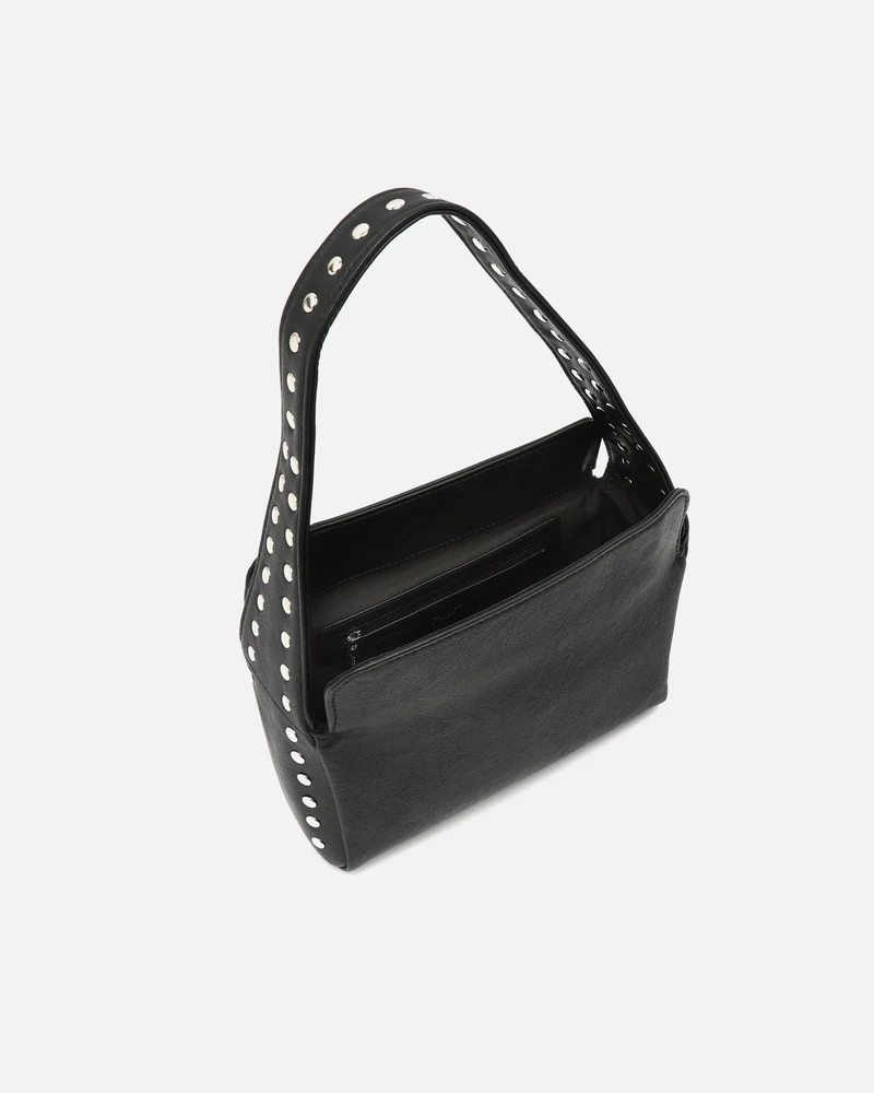 Korea bolso de hombro pequeño con detalles metálicos