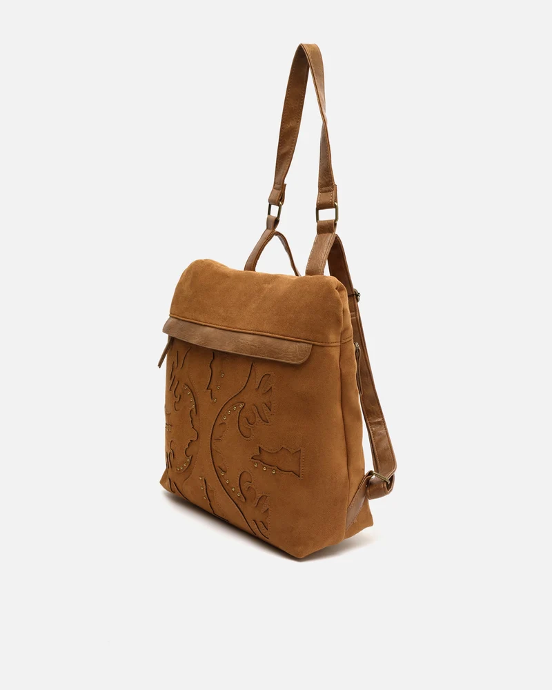 Doblipi mochila antirrobo efecto ante con detalles metálicos