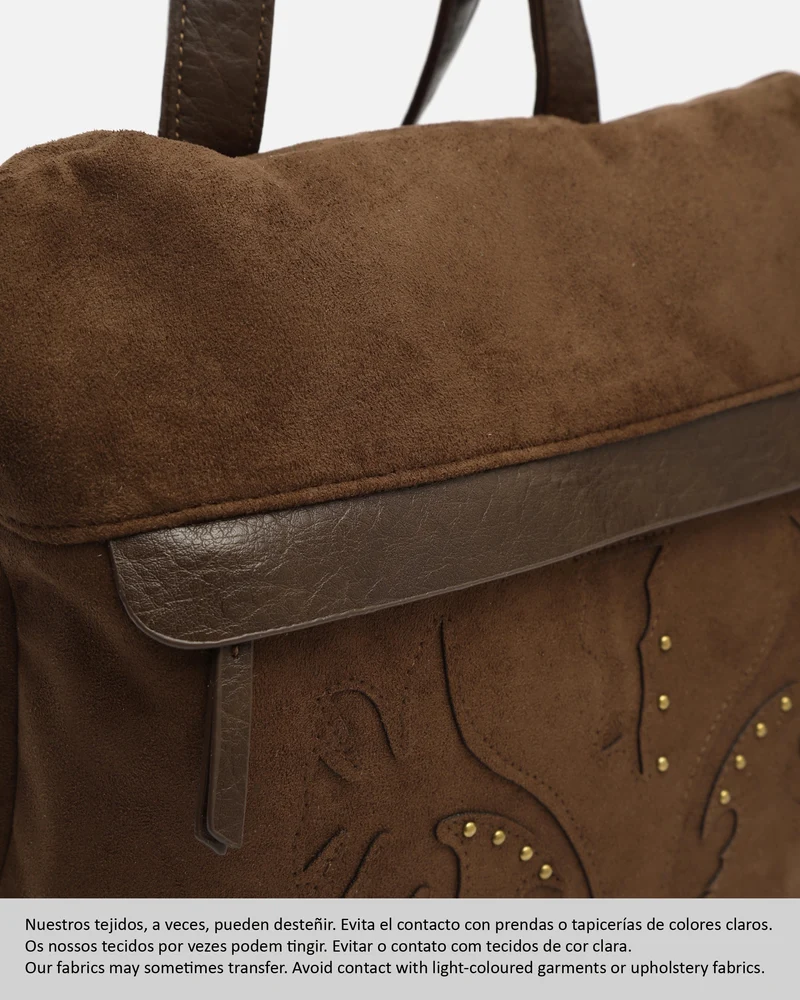 Doblipi mochila antirrobo efecto ante con detalles metálicos