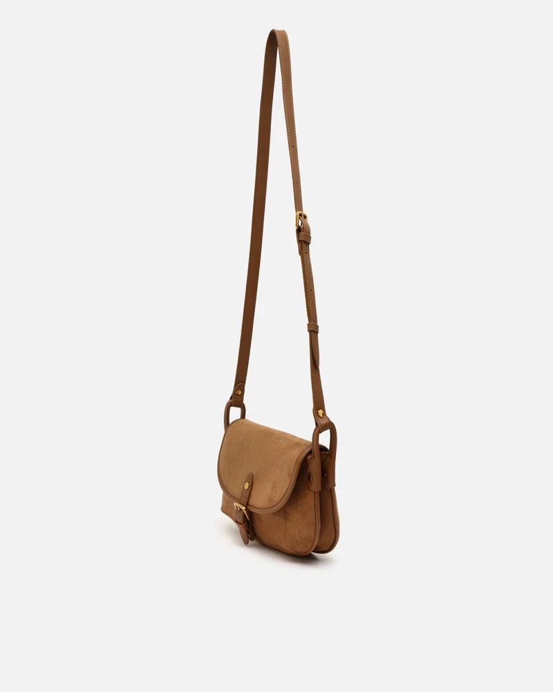 Venizia bolso bandolera pequeño efecto ante con estampado animal print