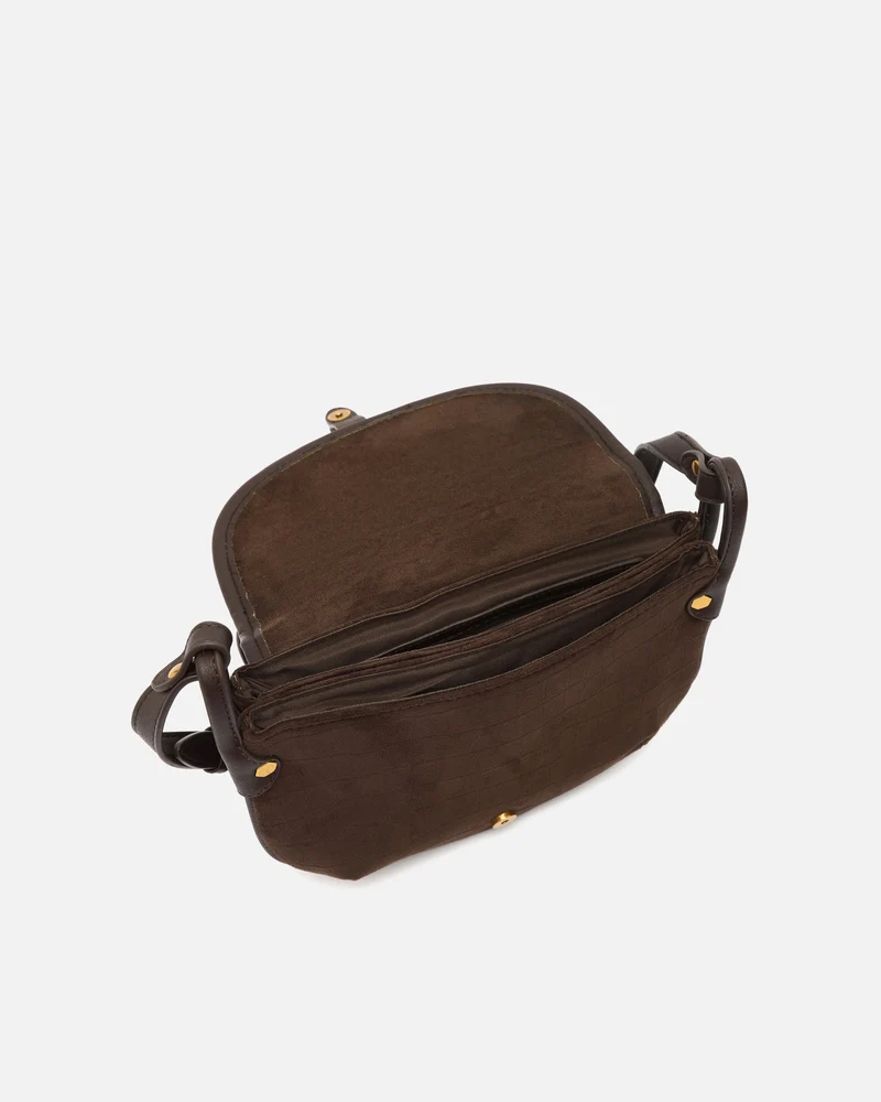 Venizia bolso bandolera pequeño efecto ante con estampado animal print