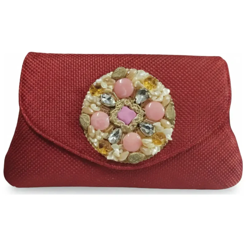 Bolso Esmeral Burdeos y Rosa