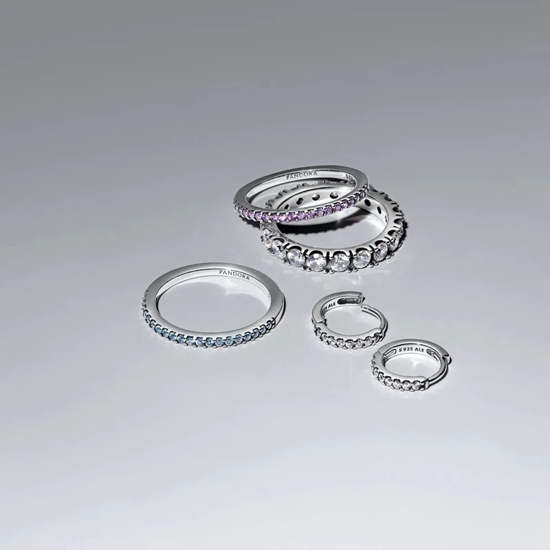 Pandora Timeless Cubic Zirconia Sprankelende Purple Half-Eternity Band Ring 192999C04