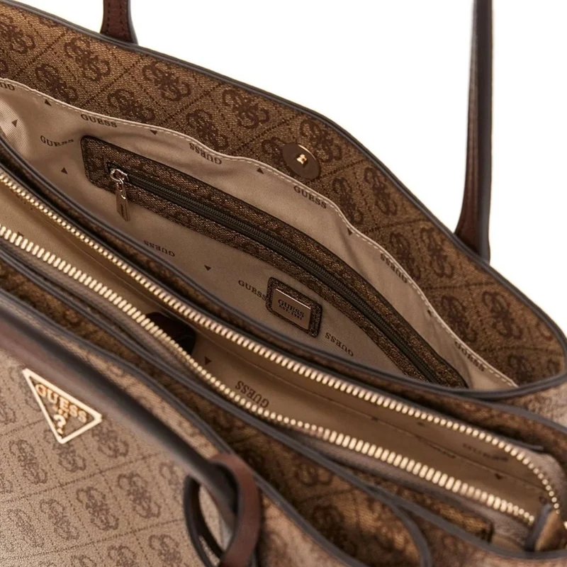 Guess Noelle Latte Logo Brown Shopper HWBG96-72260-LGW