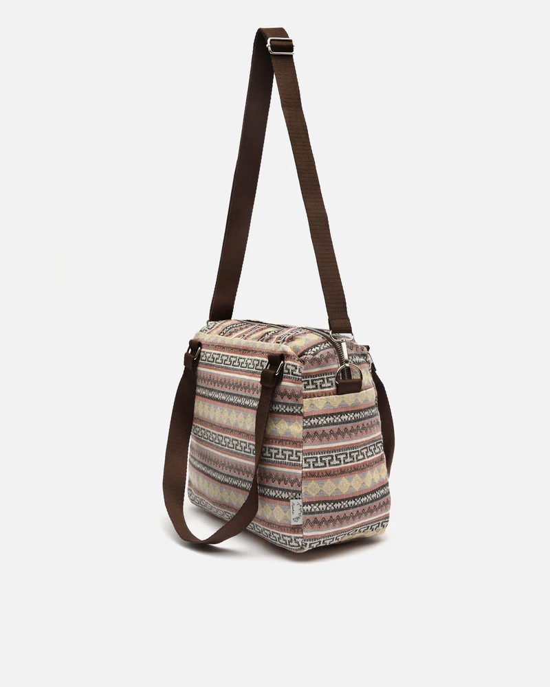 Jaki bolso de hombro con tira bandolera extraíble y estampado jacquard