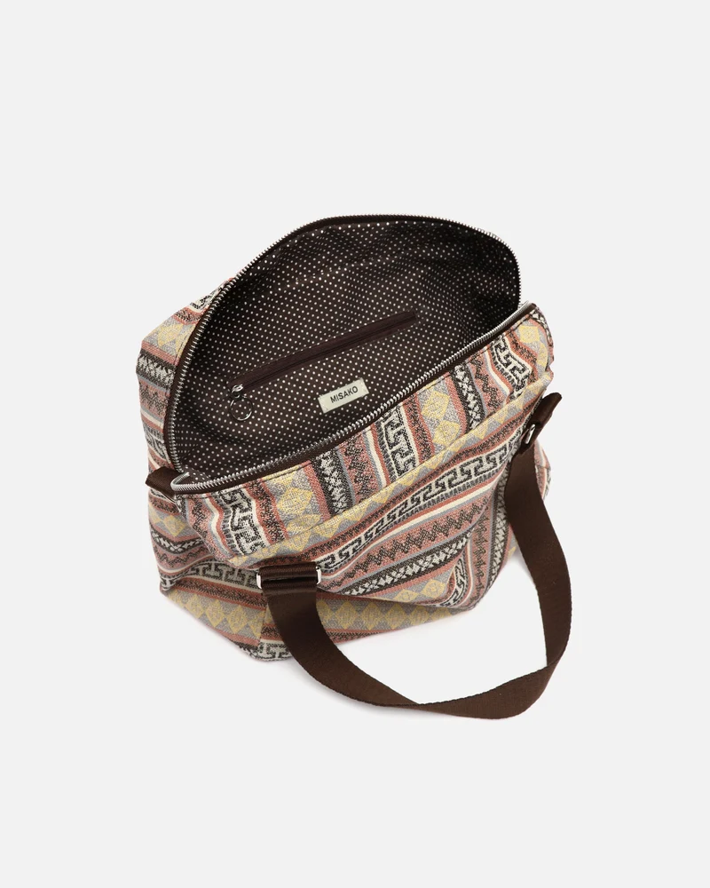 Jaki bolso de hombro con tira bandolera extraíble y estampado jacquard