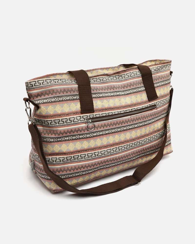 Jaka bolsa fin de semana con estampado jacquard y bandolera extraíble