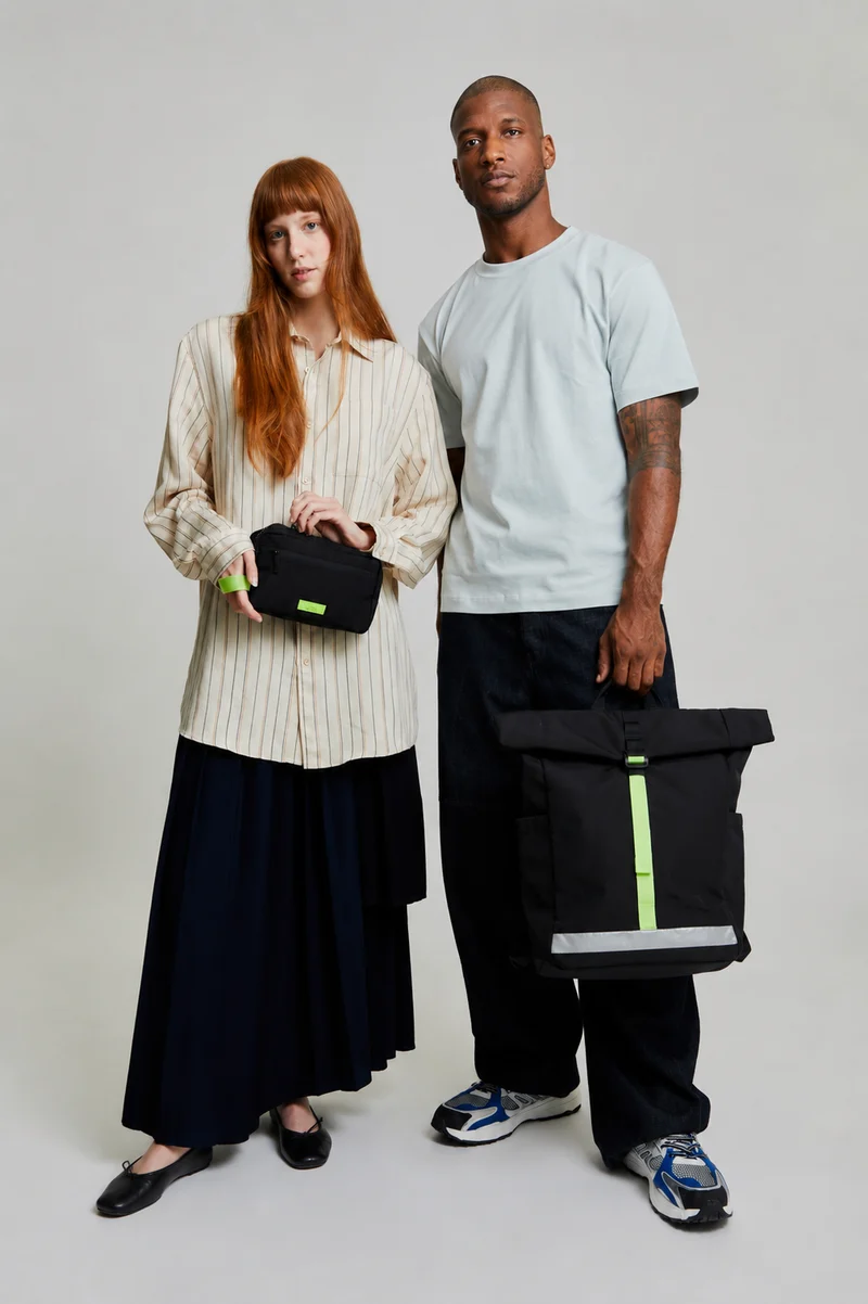 Pack Lars Roll Backpack Black Lime