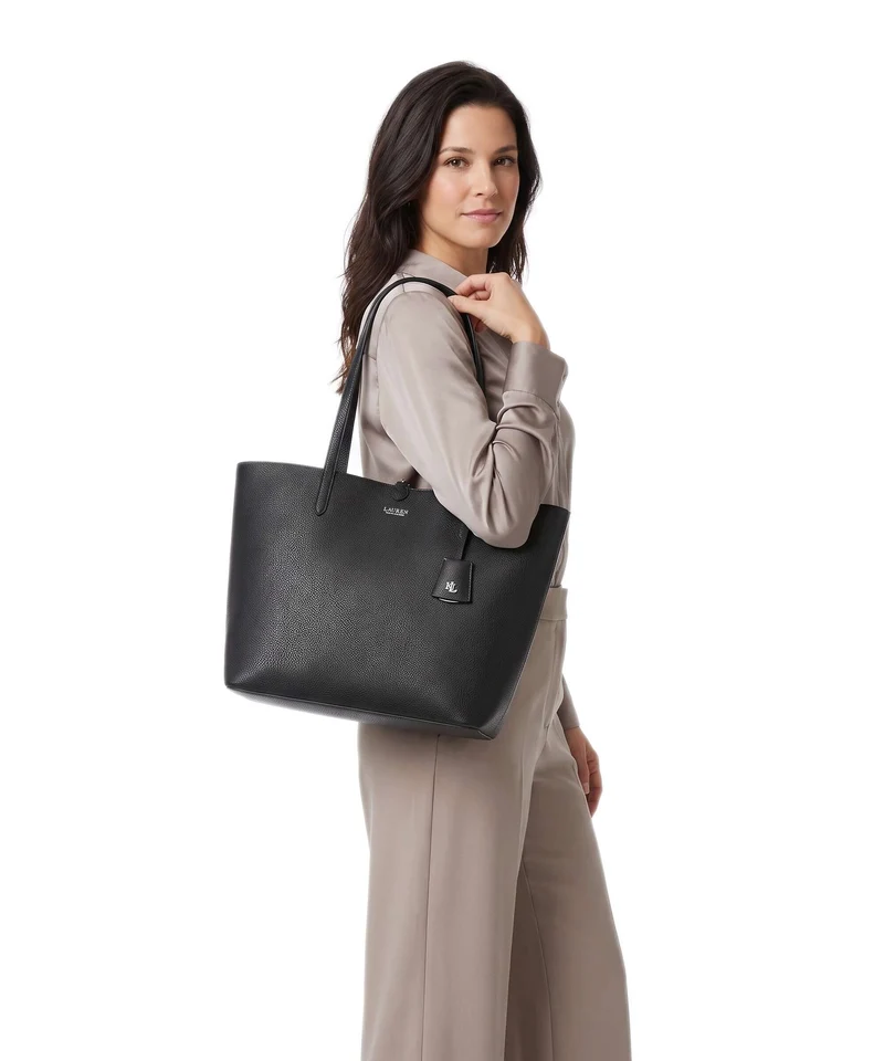 Lauren Ralph Lauren Medium Bolsa shopping black watch tartan