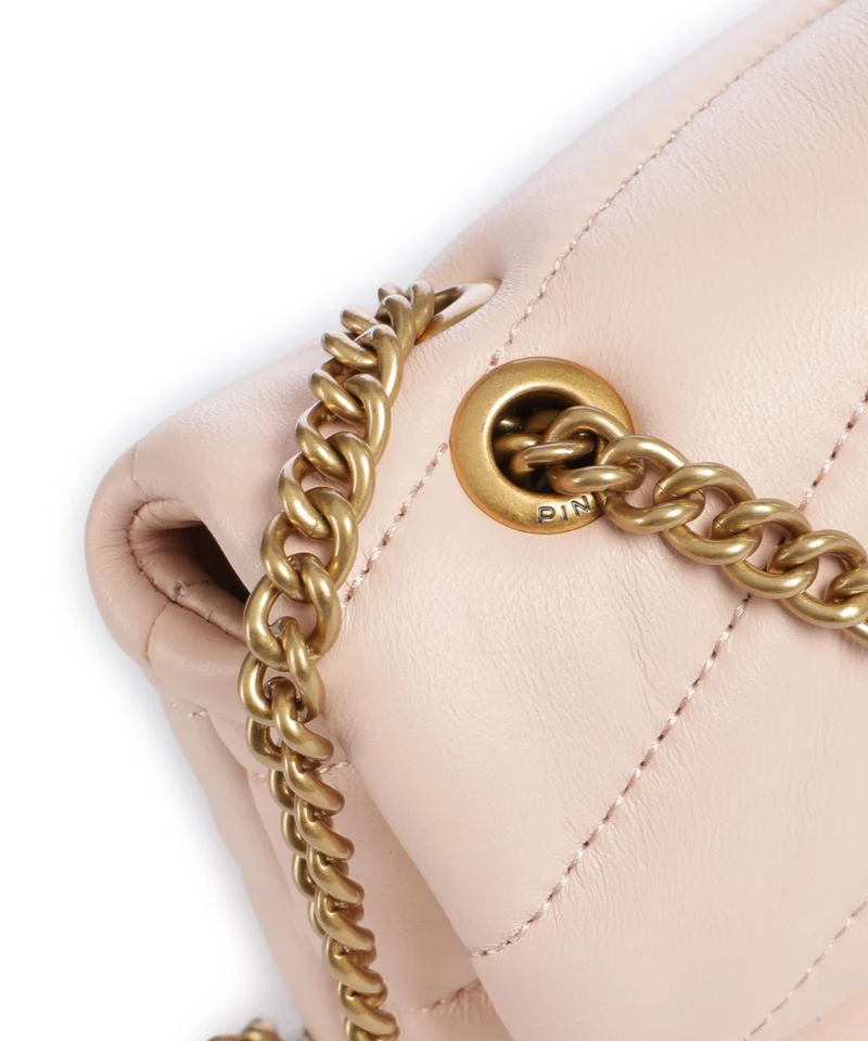 Pinko Love Puff Baby Bolso de hombro rosa cammeo/antique gold
