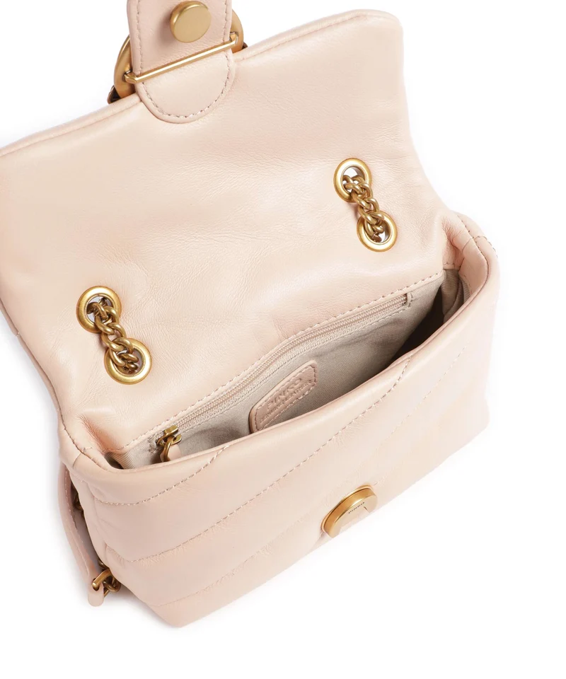 Pinko Love Puff Baby Bolso de hombro rosa cammeo/antique gold