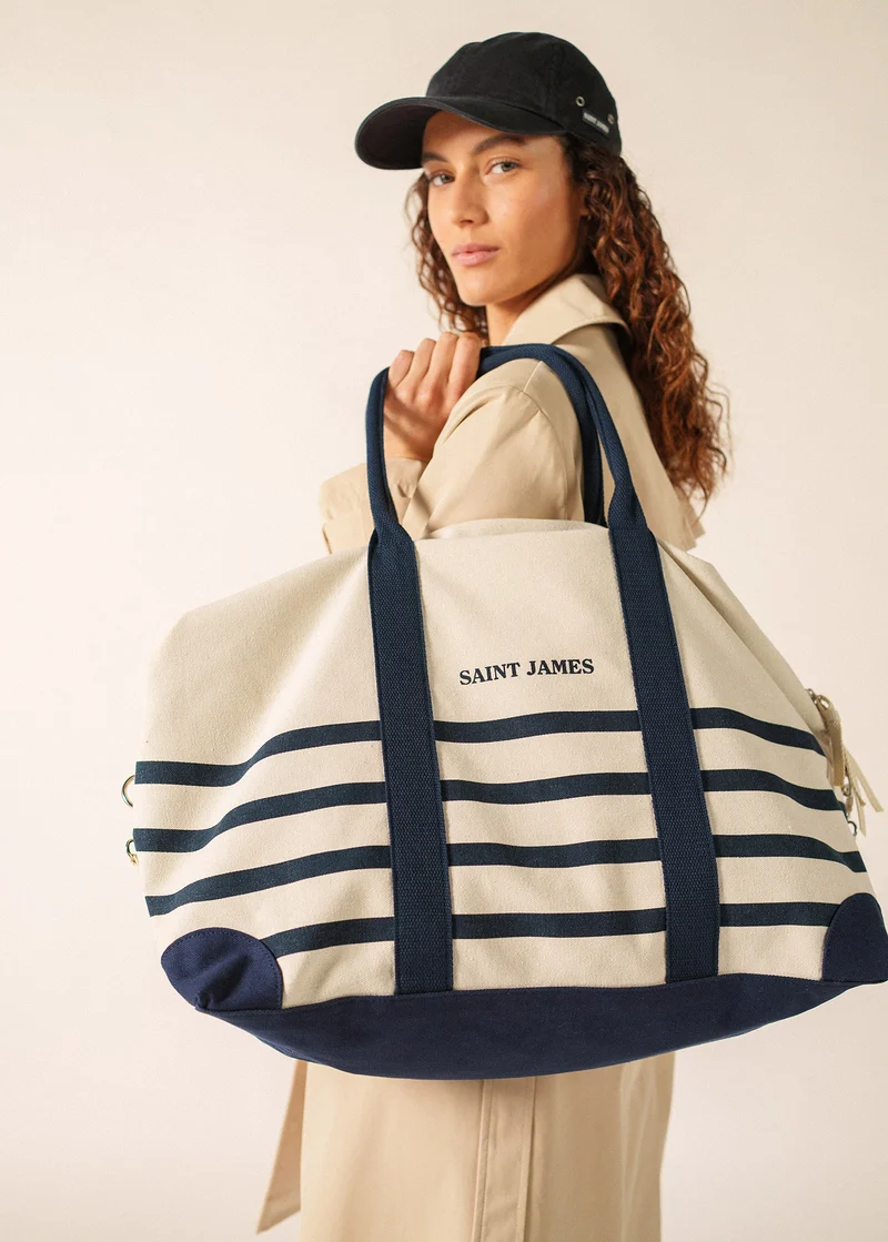 Bolsa de fin de semana (ECRU/MARINE)