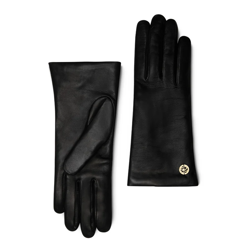 Isabel Bernard Honoré Eleanor Zwarte goatskin Leren gloves IB67000-301-