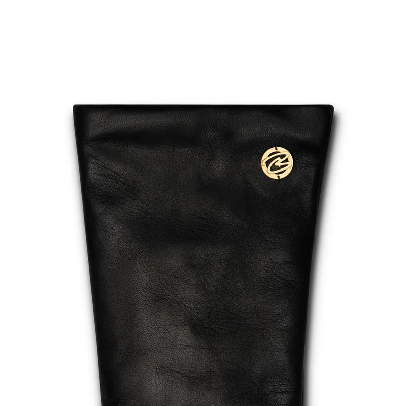 Isabel Bernard Honoré Eleanor Zwarte goatskin Leren gloves IB67000-301-